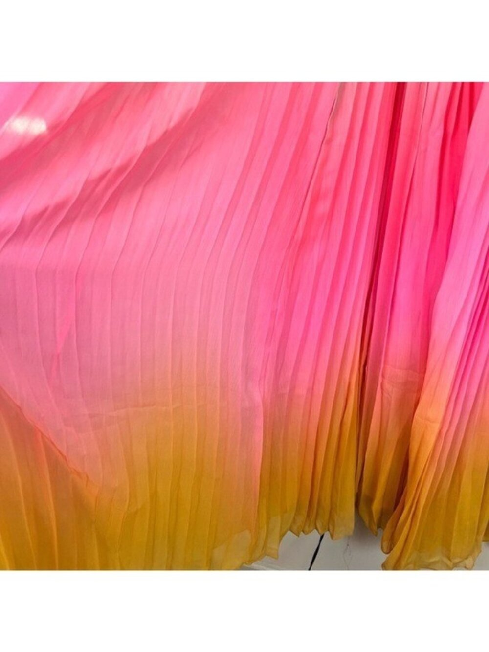 Rococo Sand Zale Halter Maxi Dress Sz M Pink Rainbow Ombre Boho Coastal Vacay - Picture 7 of 13